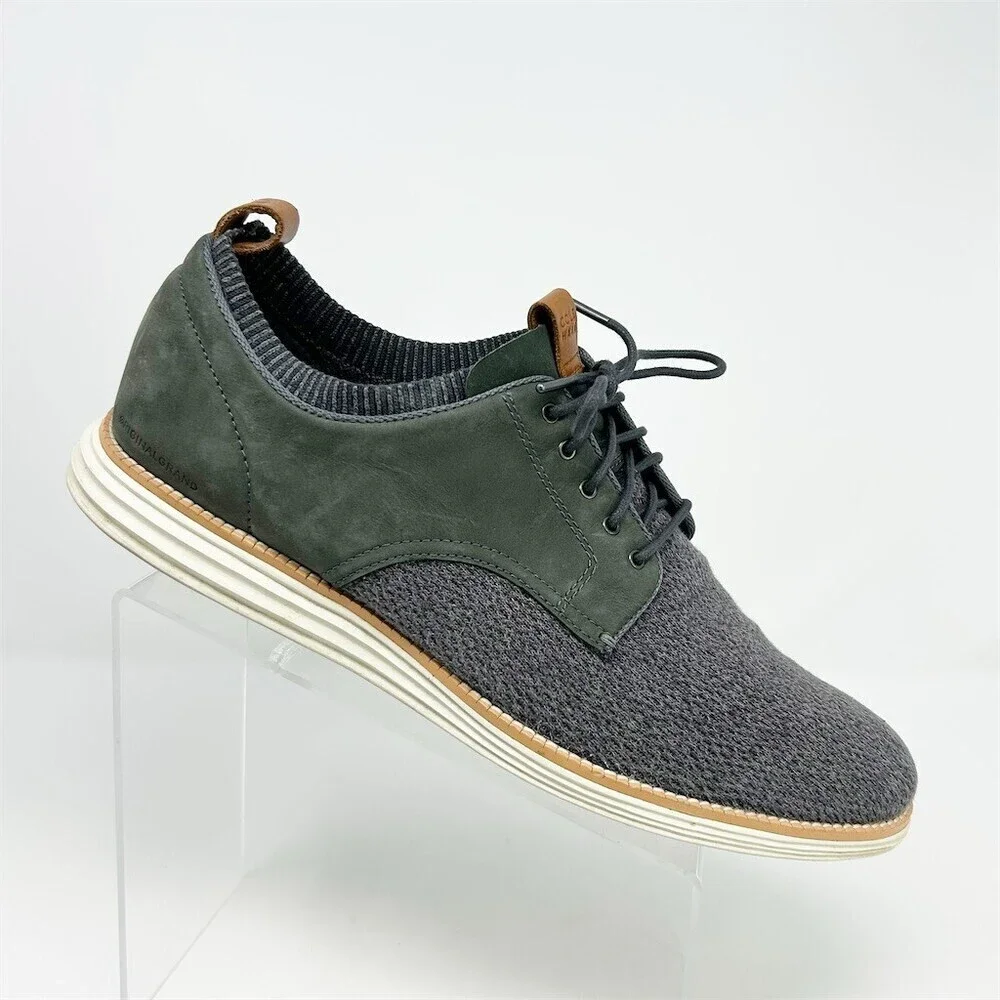 Cole Haan OriginalGrand Stitchlite Plain Toe Oxford Shoes Gray/Green Size 13